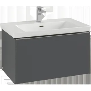 Villeroy & Boch Subway 3.0 Waschbeckenunterschrank, 1 Auszug, 772x429x478mm, C57301AF, Farbe: Front/Korpus: Soft Green, Griff: Volcano Black