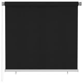 vidaXL Außenrollo 160x140 cm Schwarz - Schwarz