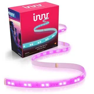 innr LED Strip Zigbee, kompatibel mit Hue* & Alexa, Premium RGBW Weiß & Farbe, extra hell 2800 lm, tief dimmbar, indirekte LED Beleuchtung, Lightstrip für Wohnzimmer & Schlafzimmer, 5 m