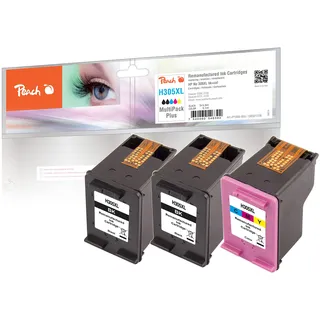 Peach H305/307 Spar Pack Plus Druckköpfe XL (2xBK, C) ersetzt HP No. 305XL, 3YM62AE*2, 3YM63AE für z.B. HP DeskJet 2720, HP Envy 6020, HP DeskJet 2720 e, HP DeskJet 2710 e, HP Envy 6010 e - 0Z321228