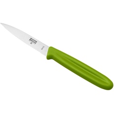 KUHN RIKON Swiss Knife Rüstmesser Wellenschliff, Edelstahl, Gemüsemesser, Messer mit Klingenschutz, Grün