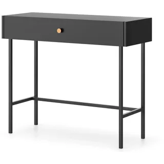 Selsey Schminktisch mit Schublade, Schwarz, 93 cm - Schwarz
