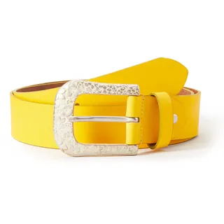 MGM Damen Gürtel Floral, Gr. 105 cm, Gelb (Gelb-rame 7)
