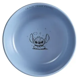 Fyrklövern Stitch Schale Disney, 15 cm, Ohana, Steinzeug, Spülmaschinenfest, Seidenmatte Glasur, inkl. Geschenkbox, Blau