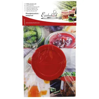 Weck 12x Weck Frischhaltedeckel, Einmachglas, rot