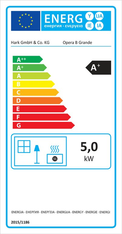 Bild von Opera-B Grande 5 kW Kachel creme-weiß