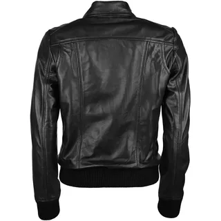 Blouson JCC "Lederjacke 2999101-2", Damen, Gr. S, schwarz, Obermaterial: 100% Lammnappaleder LANA. Futter: 100% Polyester PES., Jacken Blouson