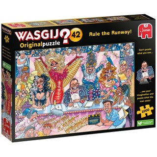 JUMBO Spiele Jumbo Wasgij Original 42, Rule the Runway, Glanz und Glitter, Puzzle, 1000 Teile