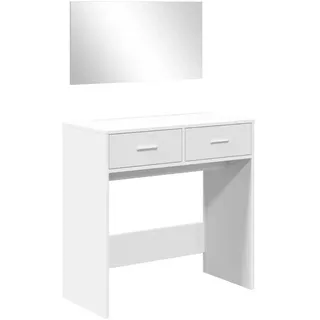 vidaXL Schminktisch mit Spiegel Weiß 80x39x80 cm