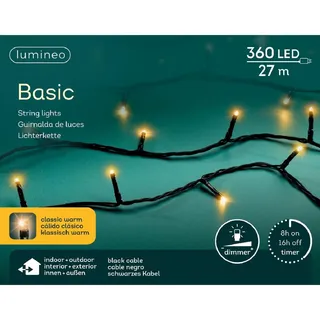 Lumineo Weihnachtsbeleuchtung Basic 360l Classicwarm - Schwarz
