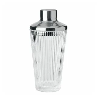 Stelton Pilastro Cocktail Shaker 400 ml Edelstahl Silikon Glas
