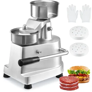 VEVOR Kommerzieller Burger-Patty-Maker, 100 mm, Hamburger-Rind-Patty-Maker, Strapazierfähig, Lebensmittelechter Edelstahl Burgerpresse, Küchenfleischformer