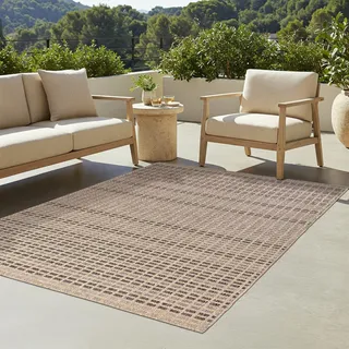Tapiso Teppich YUCANA Outdoor Beige Balkon UV-beständig 200 x 300 cm - Beige