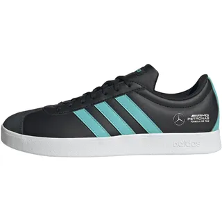 adidas Unisex Mercedes - AMG Petronas Formula ONE Team VL Court Base Shoes, core Black/semi Mint Rush/FTWR White, 38 EU