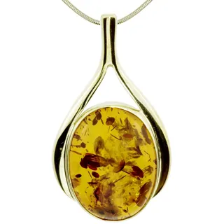 OSTSEE-SCHMUCK Kette und Anhänger Set "- Sandra - Gold 333/000 - Bernstein" (), gold 333, goldfarben, gelb
