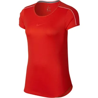 Nike Damen T-Shirt Dry, Habanero Red/White/Borde, M, 939328