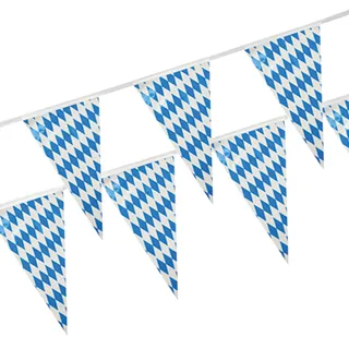 18747 - PAPSTAR - Wimpelkette 4 m "Bayrisch Blau" wetterfest