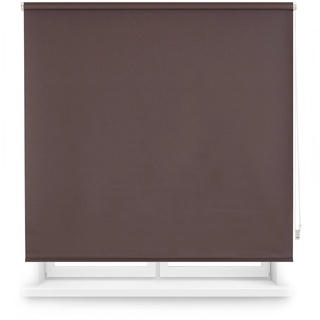 INTERBLIND | Verdunkelungsrollo, glatt, Premium, Größe 120 x 230 cm Breite x 230 cm Höhe, Verdunkelungsrollo, Stoffmaß 117 x 225 cm, Grau, Wärmedämmung von Licht, Kälte und Wärme