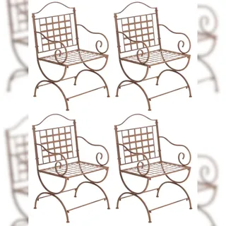 CLP Gartenstuhl 56 x 56 x 92 cm braun 4 St.