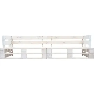 vidaXL Garten-Palettensofa 2-Sitzer Weiß Holz - Weiß