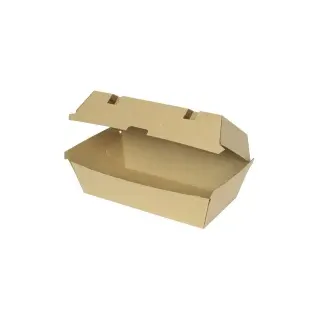 Greenbox Klappdeckelbox, braun, 21,4 x 11,4 x 8,5 cm, Robuste Kartonbox mit eingeknickten Laschen am Deckel, 1 Packung = 50 Stück