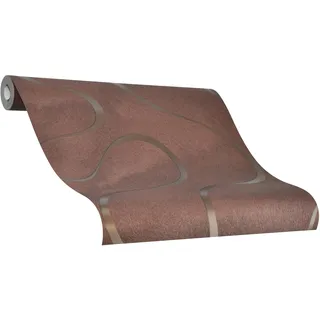 marburg Tapete Braun Gold Gestreift Vliestapete Ideal für Wohnzimmer Colani Visions Made in Germany 10,05m X 0,70m 53337