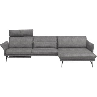 Himolla Ecksofa , Hellgrau , Textil , Uni , Ottomane rechts, L-Form , 330x174 cm , Blauer Engel, Goldenes M, Emas , Typenauswahl, Lederauswahl, Stoffauswahl, Hocker erhältlich, Rücken echt , Wohnzimmer, Sofas & Couches, Wohnlandschaften, Ecksofas