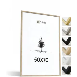 Heimlich® – Bilderrahmen – 50x70 cm, Eichenholz – Großer DIY-Collage-Rahmen mit Folienabdeckung – Nur zur Wandmontage