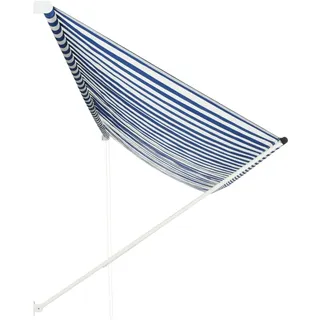 vidaXL Einziehbare Markise 400 x 150 cm Blau und Weiß - Blau
