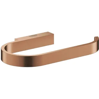 Grohe Wandrollenhalter ohne Deckel mit Starlight-Finish, Kratzfest, 15 x 8,5 x 1,5 cm, kupferfarben, glänzend gebürstet (Referenz: 41068DL0)