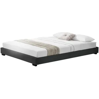 Corium Polsterbett Masari Kunstleder 140x200 cm Schwarz