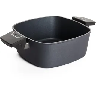 Woll Diamond Lite Kasserolle viereckig - Induktiv -, 22x22 cm, 9 cm hoch, 3.5 Liter, mit 2 Seitengriffen - Geeignet für alle Herdarten, Aluminiumguss, Antihaft-Versiegelung, backofenfest, anthrazit