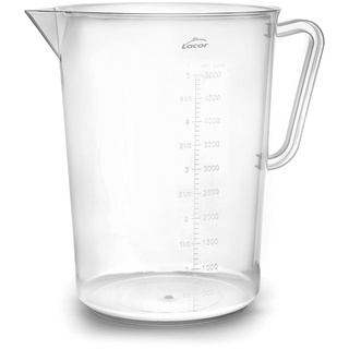 Lacor - 67214 - Messbecher, Flüssigkeitsmessgerät, Edelstahl, BPA-frei, 20 cm, 5 l