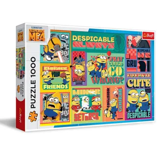 Trefl - Despicable Me 4, Gru und Minions: Unter dem Deckel - Bunte Collage mit den Cartoon-Helden, DIY-Spiel, Kreative Unterhaltung, Klassisches Puzzle für Erwachsene und Kinder ab 12 Jahren