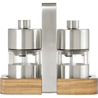 AdHoc Menage Minimill Salzmühle 6,2 cm Silber unbefüllt
