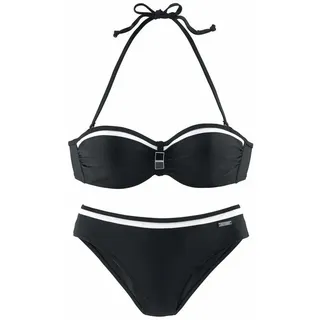 LASCANA Bügel-Bandeau-Bikini Damen schwarz Gr.32 Cup A