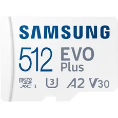 Bild EVO Plus 2024 R160 microSDXC 512GB Kit, UHS-I U3, A2, Class 10 (MB-MC512SA/EU)