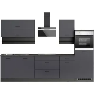 kochstation Küchenzeile KS-Frieda 300 cm grau