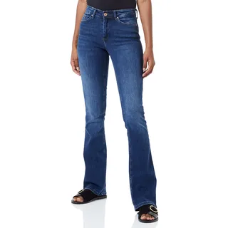 Only Onlblush MID FLARED DNM Tai021 Noos Jeans Dark Blue Denim, XL / 30L EU