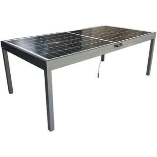 Jet-Line Solar Gartentisch 450 W Balkonsolar 6 bis 8 Personen Aluminium in Schwarz