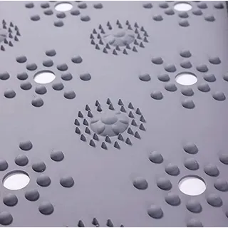 Duschmatte quadratische Fußmassage Silikonmatte Duschmatte rutschfest Badmatte rutschfest mit Saugnäpfen 62,5 x 44,5 cm geeignet für Duschbereich, Badezimmer