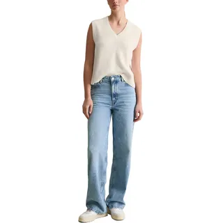 Marc OߴPolo Denim Damen Jeanshose aus Bio-Baumwolle Wide Leg, Blau (Light Blue Multi 20), W28/L34