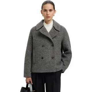 Selected Alma Boucle Jacke Medium Grey Melange 36