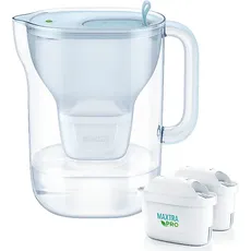 Brita Style eco, Wasserfilterkanne inkl. 2 MX pro, 2.4 l, gefiltertes Wasser 1.4 l , Gletscherblau