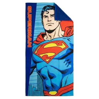 Superman-Handtuch 70 x 140 cm für Jungen und Mädchen – Weiches und saugfähiges Superman-Kinderhandtuch für Strand, Pool und Schwimmbad, Sommerhandtuch für Kinder von 2–10 Jahren