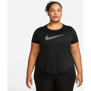 Nike FB4698-010 W NK DF Swoosh HBR SS TOP Sweatshirt Damen Black/COOL Grey Größe 1X