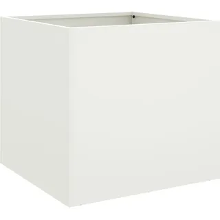 vidaXL Pflanzkübel Weiß 49x47x46 cm Stahl - Weiß