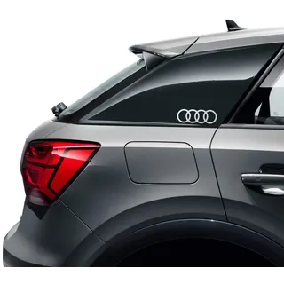 Audi 8W0064317D Dekorfolie Ringe Logo Emblem Sticker Aufkleber silber