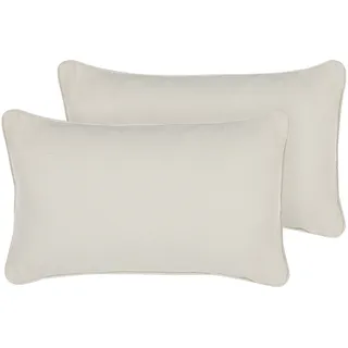 Beliani Dekokissen HELIOTROPE 30 x 50 cm Weiß