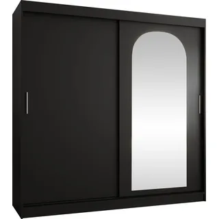 Mirjan24 Schwebetürenschrank Selfie 200 x 200 x 62 cm Schwarz